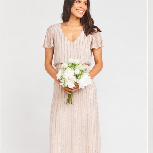 Show Me Your MuMu Dresses & Skirts - Show Me Your MuMu Michelle Beaded Maxi NWOT